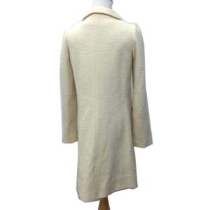 LANVIN en Bleu 裏地千鳥チェックダブルコート オフホワイト