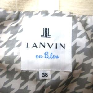 LANVIN en Bleu 裏地千鳥チェックダブルコート オフホワイト