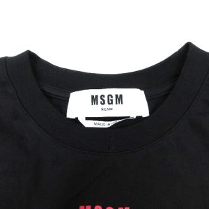 MSGM ロングロゴTシャツワンピース XS ブラック