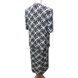 GIVENCHY 総柄カシュクールスカートスーツ ホワイト