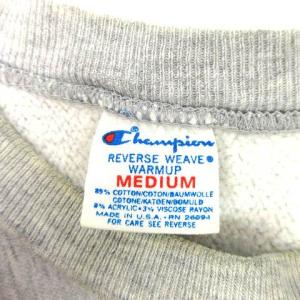 Champion 80s トレーナー リバースウィーブ スウェット ノートルダム カレッジプリント M ライトグレー K061308