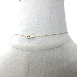 4℃ ハートネックレス K18 ペンダント チェーン メレダイヤ付 ケース付き ゴールド