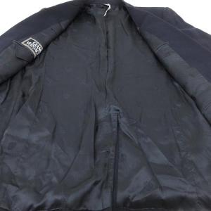 GIANNI VERSACE スーツ セットアップ 上下 インボタン 総裏地 ビジネス フォーマル 54 紺 ネイビー イタリア製