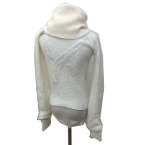 CHANEL ニット セーター オフタートル ローゲージ 国内正規 M ホワイト