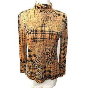 FASHION ハイネックカットソー ブラウン