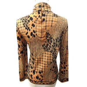 LEONARD FASHION ハイネックカットソー ブラウン