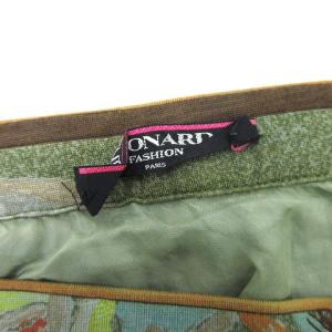 LEONARD FASHION  総柄ひざ丈スカート 69 グリーン