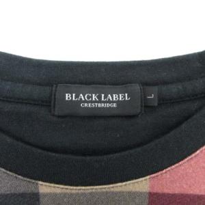BLACK LABEL CRESTBRIDGE クレストブリッジチェック クルーネック半袖Tシャツ L マルチカラー