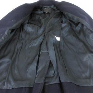 MARC JACOBS Pコート ピーコート ミドル丈 メルトン ビジューボタン ビッグカラー 4 紺 ネイビー