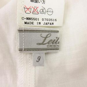 Leilian 金ボタンリネンシャツ 9 ホワイト