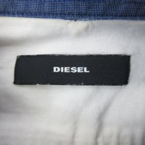 DIESEL スター刺繍長袖シャツ インディゴブルー
