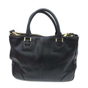 TORY BURCH トートバッグ 2WAYショルダー レザー A4対応 黒 ブラック