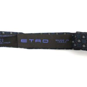 ETRO AA ボウタイ 蝶ネクタイ シルク ドット アジャスター 紺 ネイビー RRR C070423