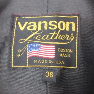 vanson Leathers 90s レーシングジャケット シングル バイカー ライダース ワンスター レザー 36 S 黒 ブラック 赤 レッド