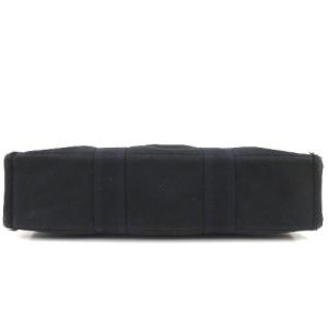 HERMES フランス製 フールトゥ トートバッグ ハンドバッグ ネイビー ブラック RRR E072304