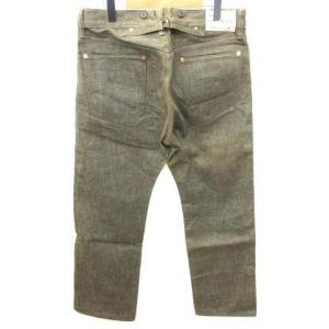 RRL カラー デニム パンツ セルビッジ サスペンダーボタン L 茶