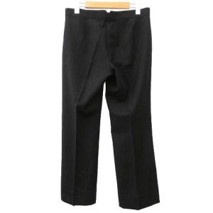 RALPH LAUREN ストライプフレアスラックスパンツ 11 ブラック