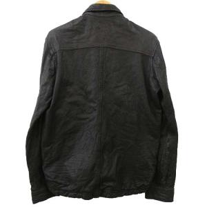 TOMORROWLAND ライダースジャケット ブルゾン 襟付き シングル ダブルジップ 羊革 レザー M 黒 ブラック IBO14 R090108