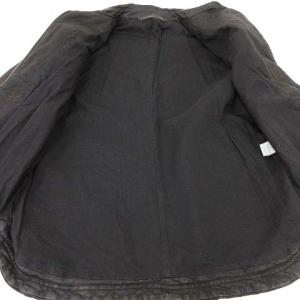 TOMORROWLAND ライダースジャケット ブルゾン 襟付き シングル ダブルジップ 羊革 レザー M 黒 ブラック IBO14 R090108