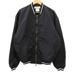 L-2B フライトジャケット ブルゾン ダブルジップ リブ ナイロン L 黒 ブラック