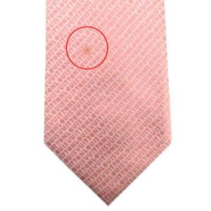 LOUIS VUITTON C082422 ネクタイ ロゴ総柄 刺繍 シルク ピンク