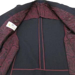 Aquascutum テーラードジャケット ブレザー ダブル 背抜き チェンジポケット BE-7 紺 ネイビー IBO14 R082209