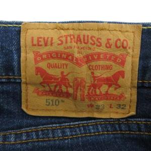 Levi's 510 デニム スリム パンツ ストレッチ ジップフライ 05510-0485 コットン 33 L インディゴ 青 ブルー