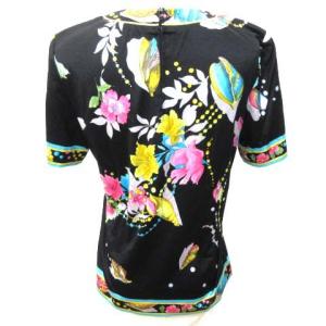 LEONARD FASHION カットソー 花柄 M 黒