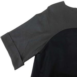 Leilian バイカラー五分袖ワンピース 9 ダークグレー