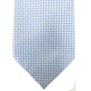LOUIS VUITTON ネクタイ ロゴ チェック レギュラータイ シルク ライトブルー