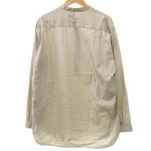 Graphpaper 19SS Broad Band Collar Shirt シャツ コットン ヘンリーネック ベージュ