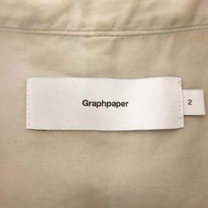 Graphpaper 19SS Broad Band Collar Shirt シャツ コットン ヘンリーネック ベージュ