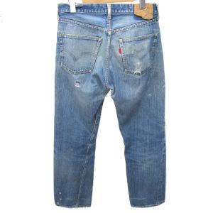 Levi's 60S 66BIGE 501 デニム パンツ オリジナル パッチ有 平行ステッチ セルビッジ W31 青 ブルー