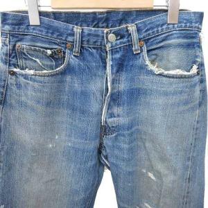 Levi's 60S 66BIGE 501 デニム パンツ オリジナル パッチ有 平行ステッチ セルビッジ W31 青 ブルー