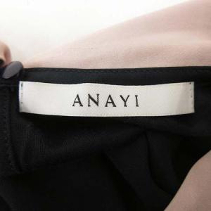 ANAYI サテン+スムース2WAYリボンプルオーバー ボウタイ 38 ネイビー IBO15 R092623