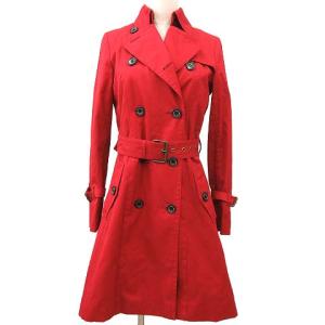 トレンチコート チェック柄ライナー 36 赤