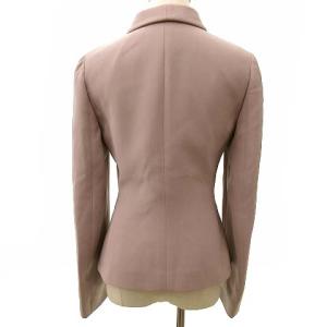 EMPORIO ARMANI イタリア製 シルク ダブルジップ ジャケット 40 ピンク