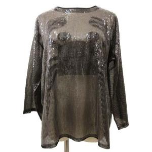 国内正規 スパンコール カットソー 九分袖 カニ 40 ブラック IBO15 R092904