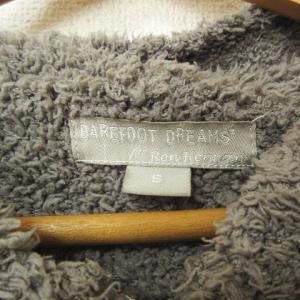 BAREFOOT DREAMS FOR ロンハーマン ジップ パーカー ボアパイル ロゴ 刺繍 グレー S