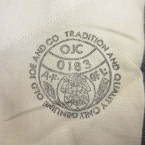 OLD JOE EARLY LOW BACK デニム オーバーオール サロペット ロング リペア USED加工 36 インディゴ 青 ブルー