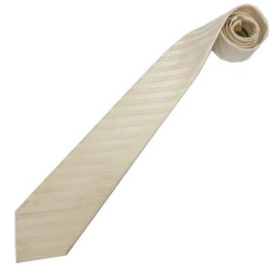 ネクタイ レギュラータイ レジメンタル ストライプ シルク オフホワイト