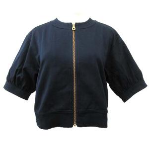 ショート丈ブルゾン ネイビー