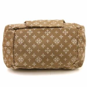 russet ショルダーバッグ ナイロン 総柄 レザーハンドル ベージュ R093014