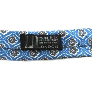dunhill C092701 ネクタイ 総柄 シルク ブルー
