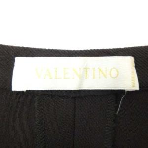 VALENTINO ブーツカットスラックスパンツ ウール 8 ダークブラウン