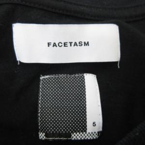 FACETASM 21AW KGO-TEE-U18 Tシャツ クルーネック プリント コットン 5 ブラック