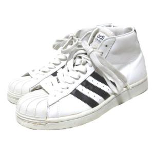 592251 スニーカー ハイカット レザー プロモデル スリーストライプ 27cm ホワイト