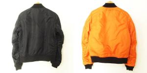 ALPHA INDUSTRIES J-82790J MA-1 フライトジャケット リバーシブル L オレンジ ブラック