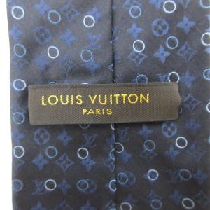 LOUIS VUITTON C102710 モノグラム ネクタイ ドット ジャガード シルク ネイビー
