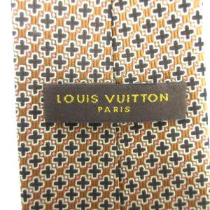 LOUIS VUITTON ネクタイ レギュラータイ ビジネス ジャガード クロス ブラウン